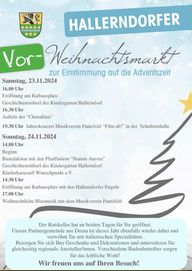 Einladung zum Vor-Weihnachtsmarkt