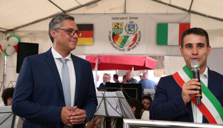 Die Freunde aus Drena waren mit ihrem neuen Bürgermeister gekommen