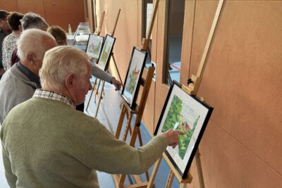 Die Ausstellung mit Aquarellen von Rolf Lönne