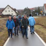 Wanderer auf der Strecke