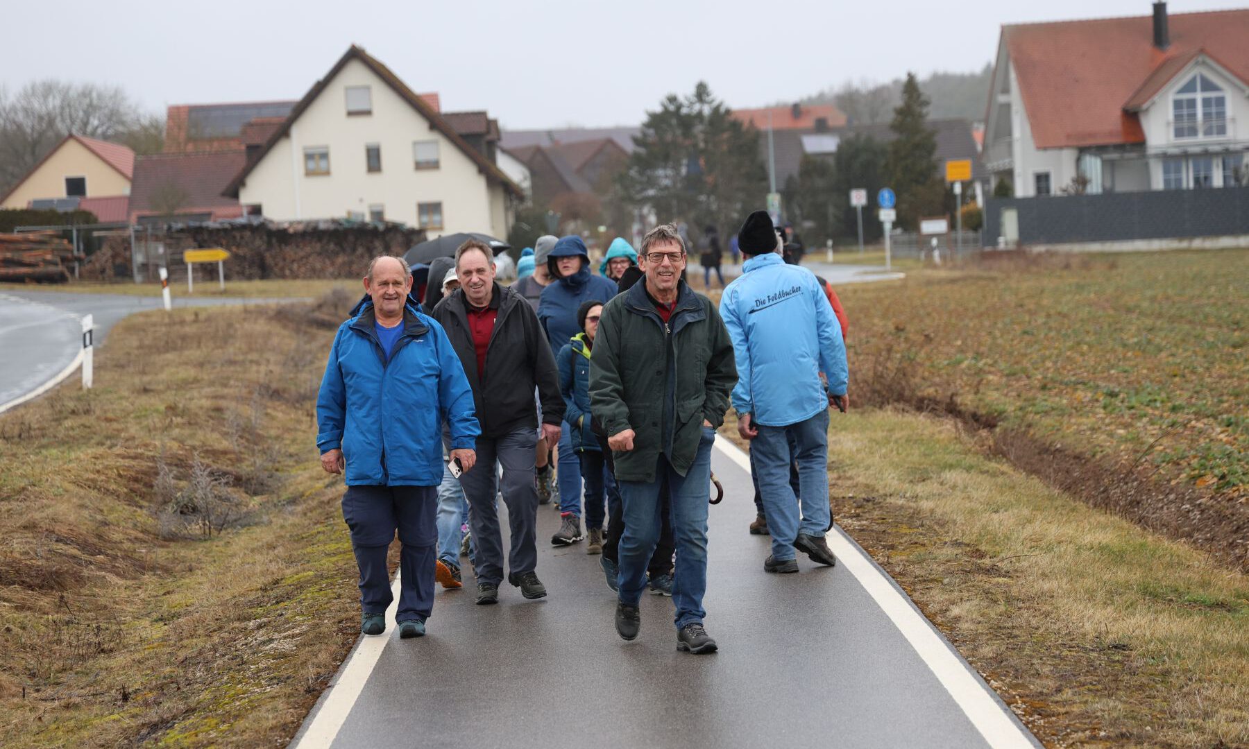 Wanderer auf der Strecke