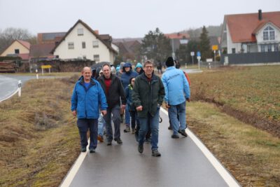 Wanderer auf der Strecke