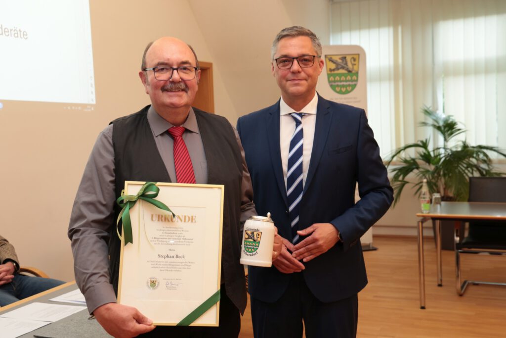 Verabschiedung des 3. Bürgermeisters, Stephan Beck